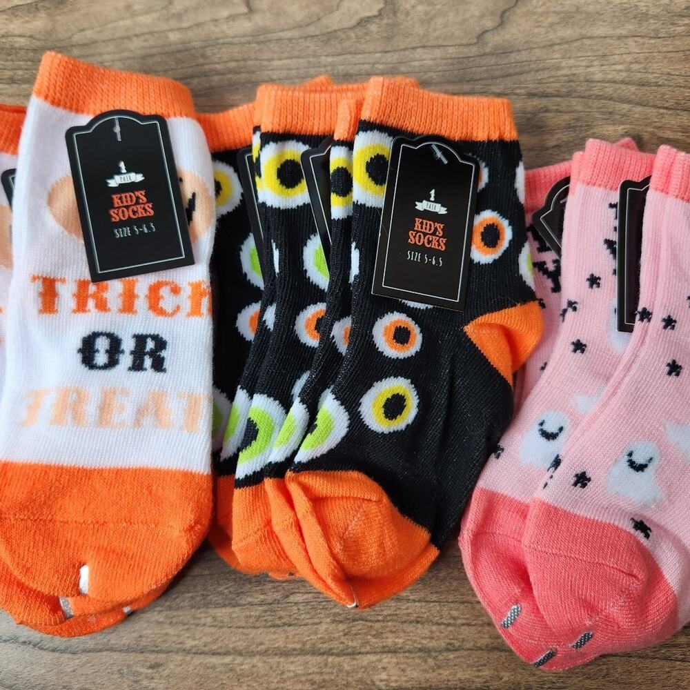 Halloween Socks (10 total pairs) kids 5-6.5